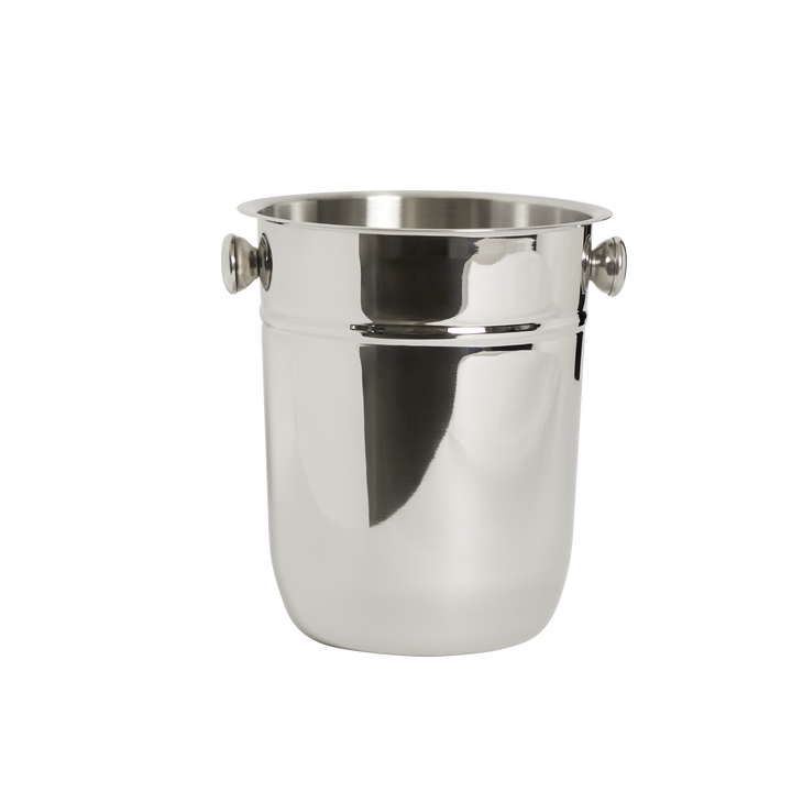 AURANACS® Bahia | Stainless steel champagne cooler | Elegant champagne cooler, mirror-polished surface | Wine cooler with 7.5 litre capacity | With 2 handles | Ø 23 cm | Perfect for parties and restaurants